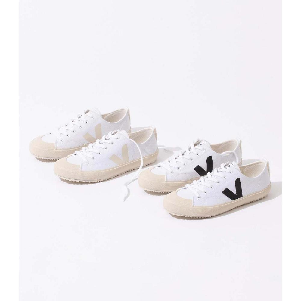 Veja NOVA CANVAS Men's Shoes White/Black | NZ 215YXF